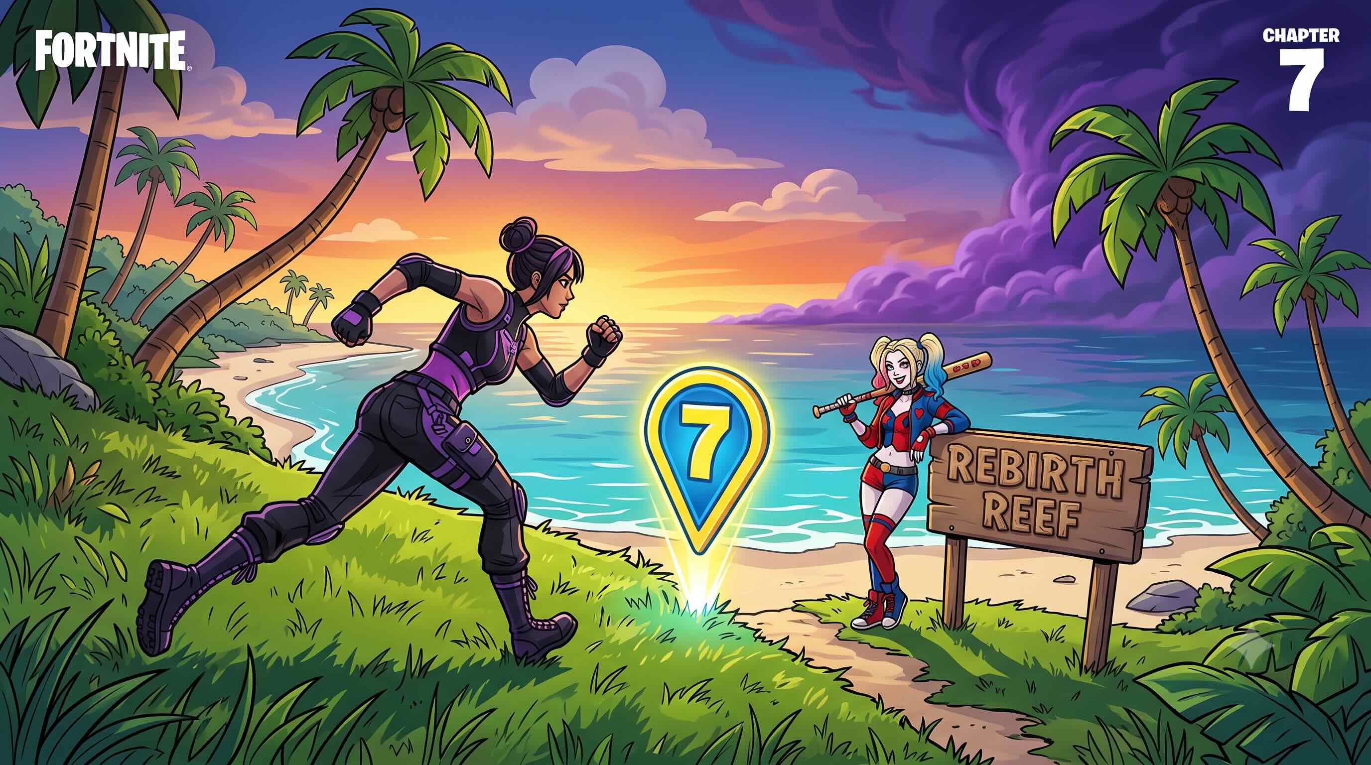 Napi Map Where Is Harley Quinn in Fortnite Chapter 7 Season 3: Route Her the ...